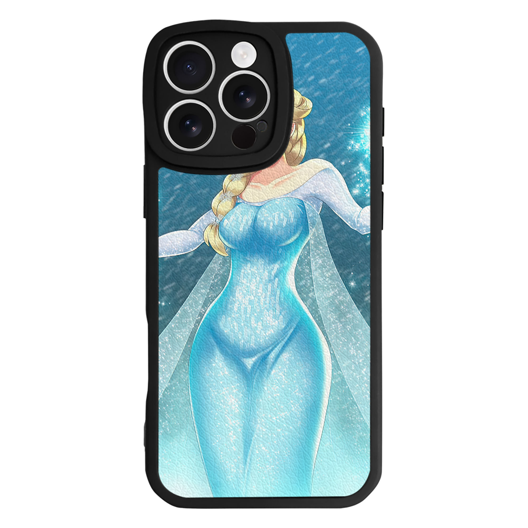 （画像用） アナと雪の女王 アンナ エルサ Frozen Anna Elsa 【iPhone 16シリーズ対応】シリコンスマホケース（レザー調） 材質：シリコン